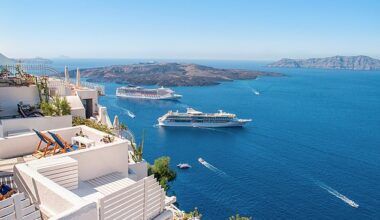 From Tuesday July 1 2025, cruise passengers will be charged €20/£17.14 to visit Santorini (pictured above) and Mykonos