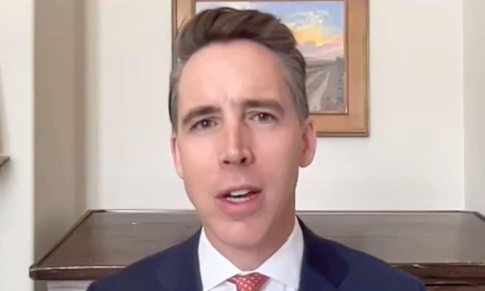 Josh Hawley Proposes $600 Tariff Rebate Checks  ‘Just for Trump Voters’ —Not Biden’s