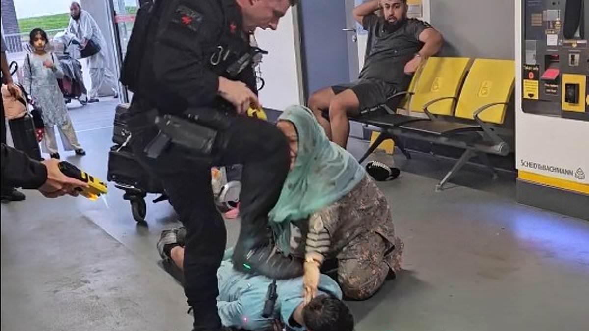 Manchester Airport brawl suspect tells court armed officer 'he attacked' is an 'uncontrolled bully with a badge'