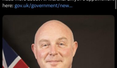 Northern Ireland born Air Marshal Harv Smyth appointed next head of the Royal Air Force.