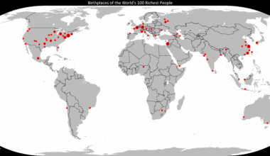 Birthplaces of the World's 100 Richest People [OC]