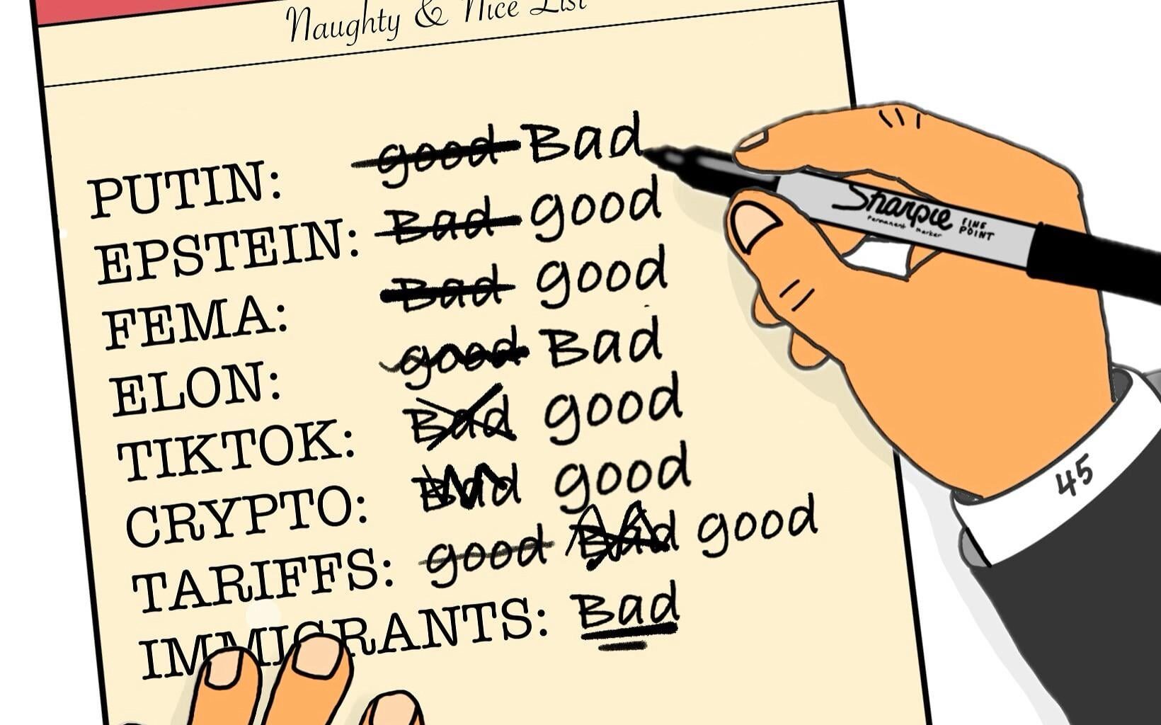 What was bad is good again… The fascist flip flopper