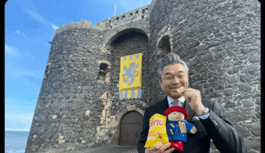 Man from the land of Unami, enjoys superior Irish crisps (Umami from MSG).