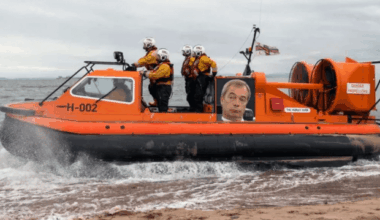 I was today years old that I discovered that after Farage criticised the RNLI and it's brave volunteers for doing their duty by rescuing sinking boats in The Channel in 2022, a fundraiser managed to raise £141,000 in donations for a new RNLI hovercraft called the ‘Flying Farage’ based in Kent