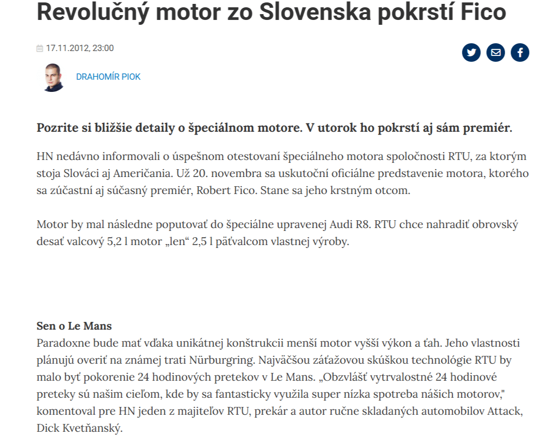 Sú už tieto Ficove „revolučné motory“ v autách Audi?