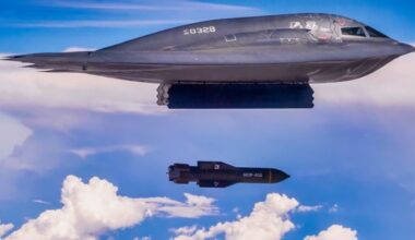 B-2 Bomber Attacking with Bombs