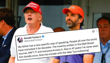Donald Trump Jr. Rushes to Defend Dad After WSJ’s Epstein Report: ‘I’ve Never Seen Him Doodle Once’