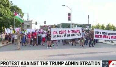 Protest held in downtown in response to Trump’s immigration raids