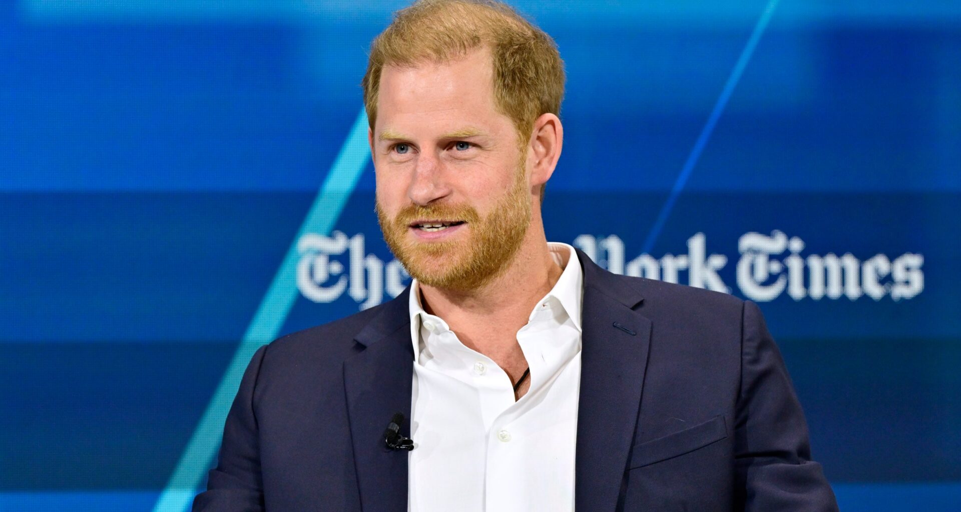Prince Harry, Duke of Sussex, speaks onstage during The New York Times Dealbook Summit 2024 at Jazz at Lincoln Center on December 04, 2024