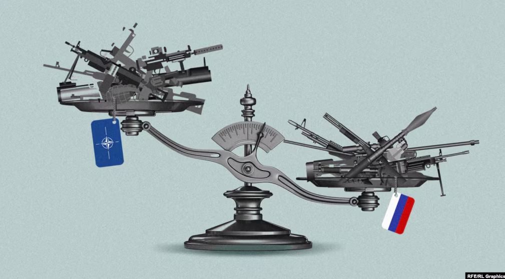 Is Russia producing more weapons than NATO?