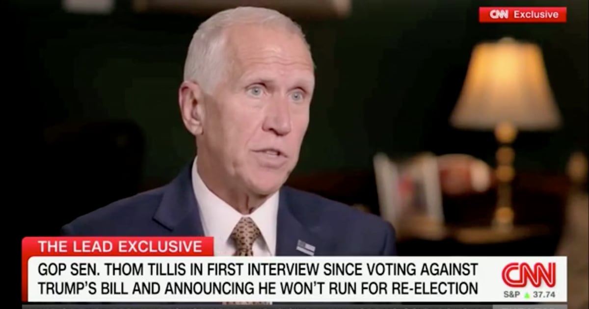 GOP Senator Thom Tillis Blasts ‘Out of His Depth’ Pete Hegseth