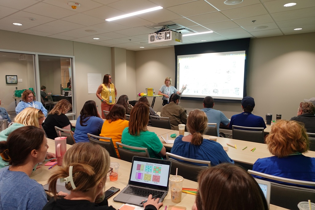 Teachers in Pages & Pathways Conference workshop at UND.