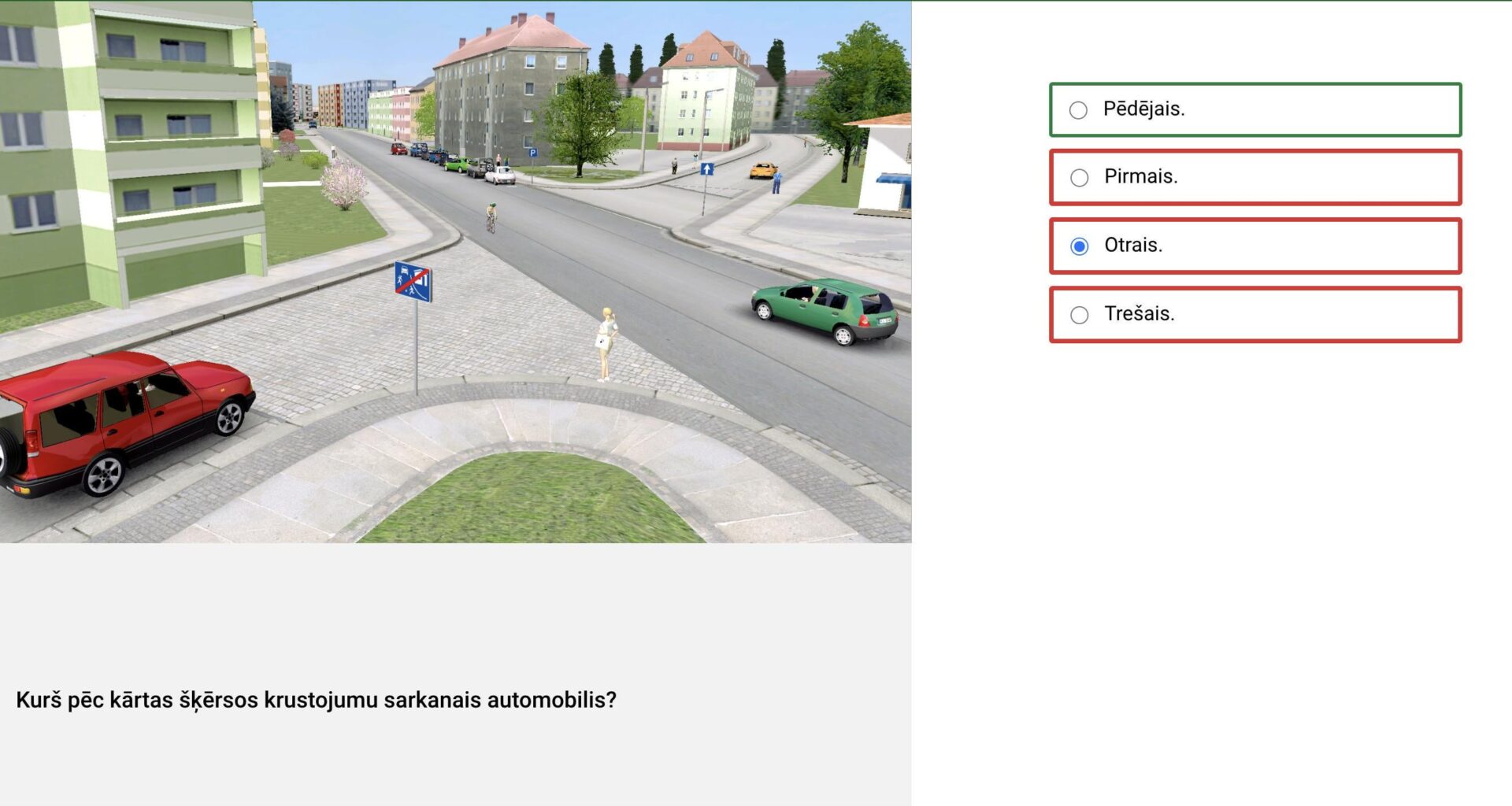 Jautājums ceļu satiksmes noteikumu guru - kāpēc šajā CSDD eksāmena jautājumā atbilde nav pareiza?