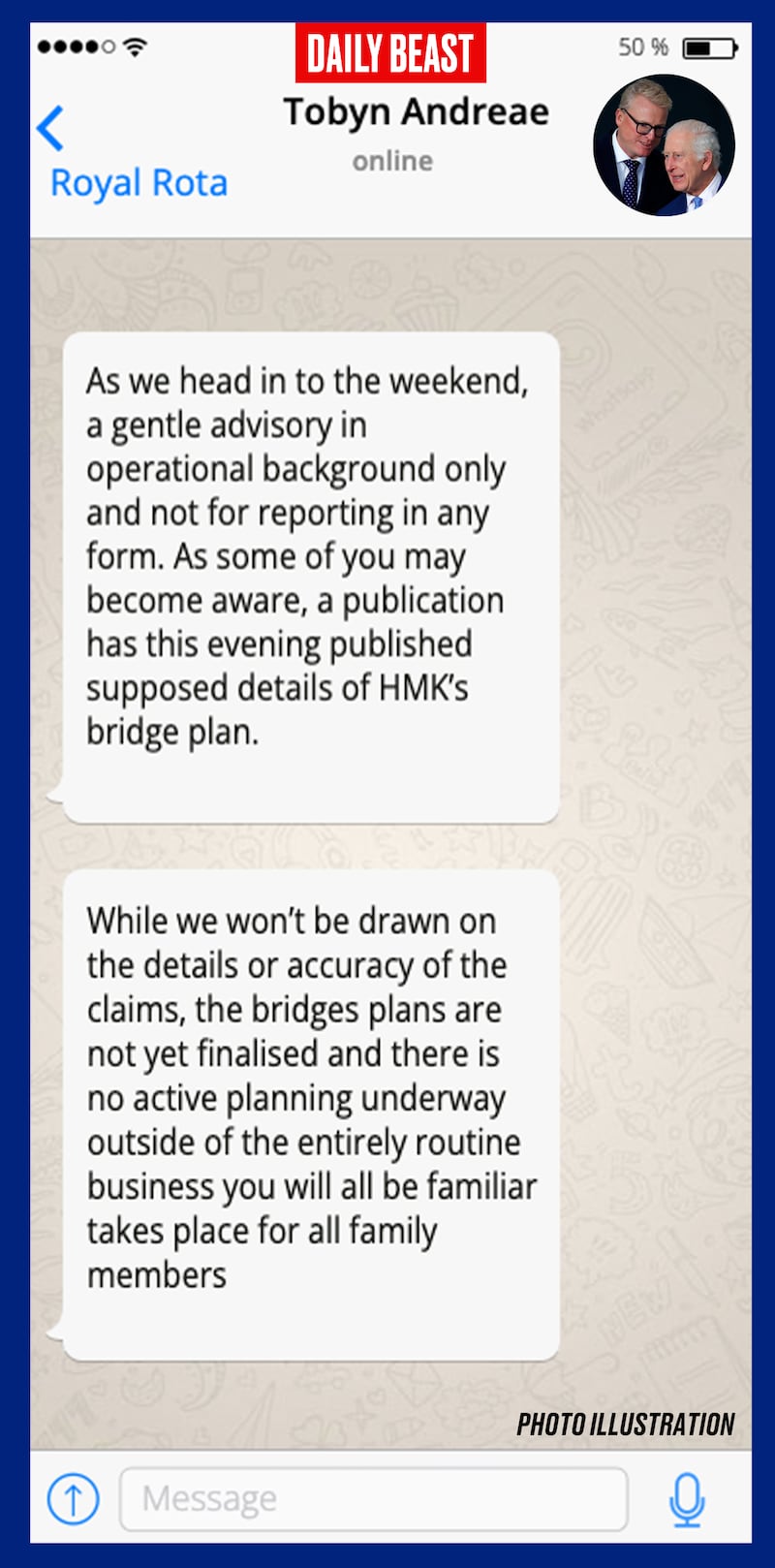 Tobyn Andreae whats app messages illustration