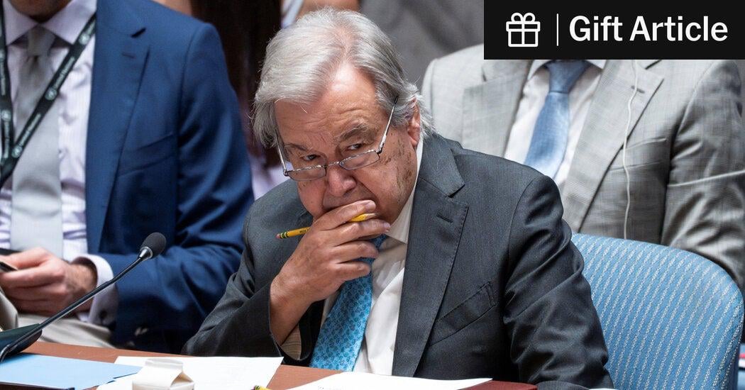 U.S. Is Missing the Century’s ‘Greatest Economic Opportunity,’ U.N. Chief Says | In a speech on renewable energy, António Guterres cited “clear market distortion” in favor of fossil fuels by President Trump and others but called the transition to cleaner energy economically inevitable.