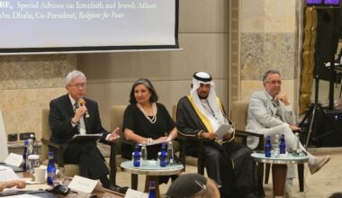 Elder Gerrit W. Gong and interfaith leaders at Religions for Peace World Council on faith-based ethics and artificial intelligence in Istanbul.