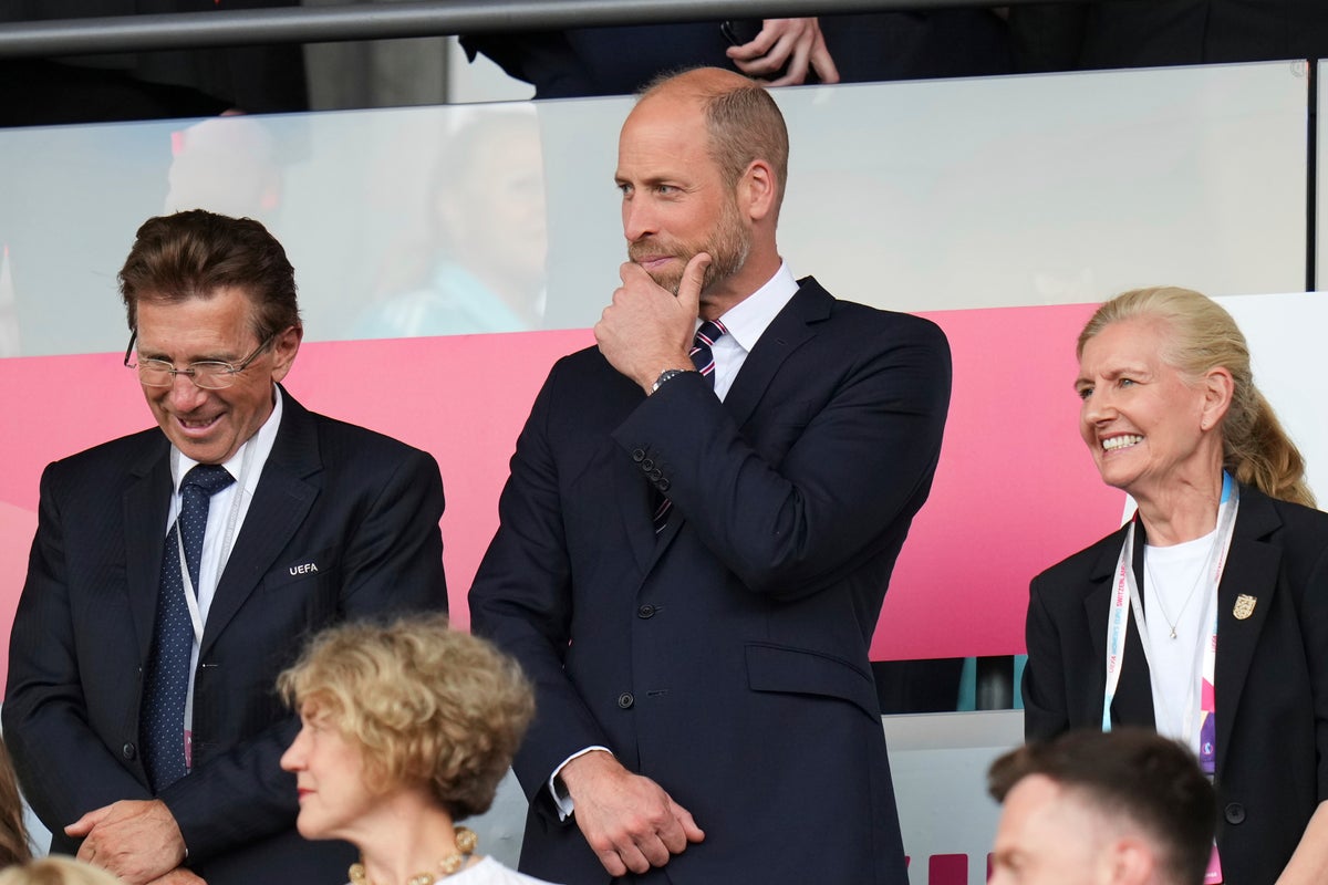 Royal support as Prince William watches England's crucial Euro 2025 match