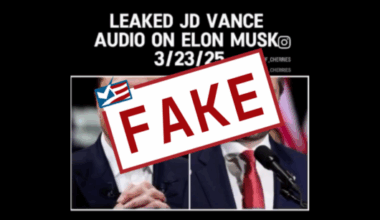 Viral Posts Share Phony 'Leaked' Audio of Vance Criticizing Musk