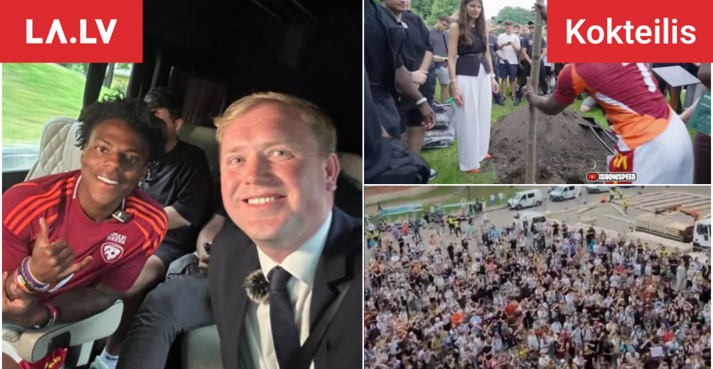 FOTO. VIDEO. “Ieraksts par Latviju turpina krāt miljonus skatījumu!” Interneta personība IShowSpeed Rīgā sapulcē tūkstošiem fanu