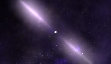 An artist's depiction of a pulsar.