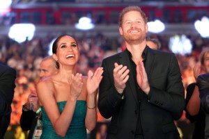 DUESSELDORF, GERMANY - SEPTEMBER 16: Prince Harry, Duke of Sussex, and Meghan, Duchess of Sussex attend the closing ceremony of the Invictus Games Düsseldorf 2023 at Merkur Spiel-Arena on September 16, 2023 in Duesseldorf, Germany. (Photo by Chris Jackson/Getty Images for the Invictus Games Foundation)