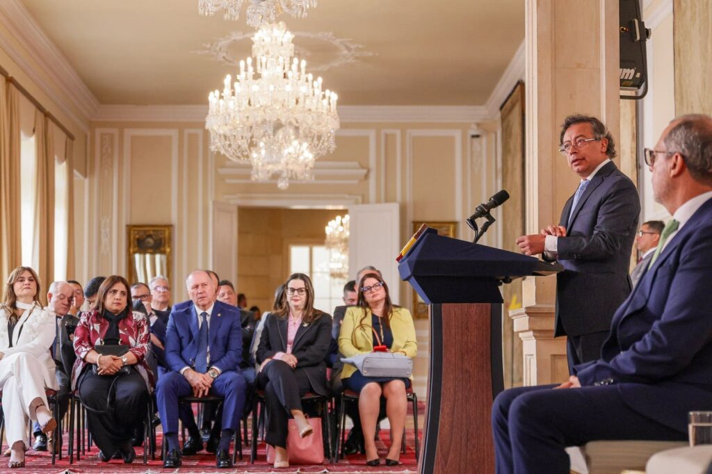 President Gustavo Petro in an official act.