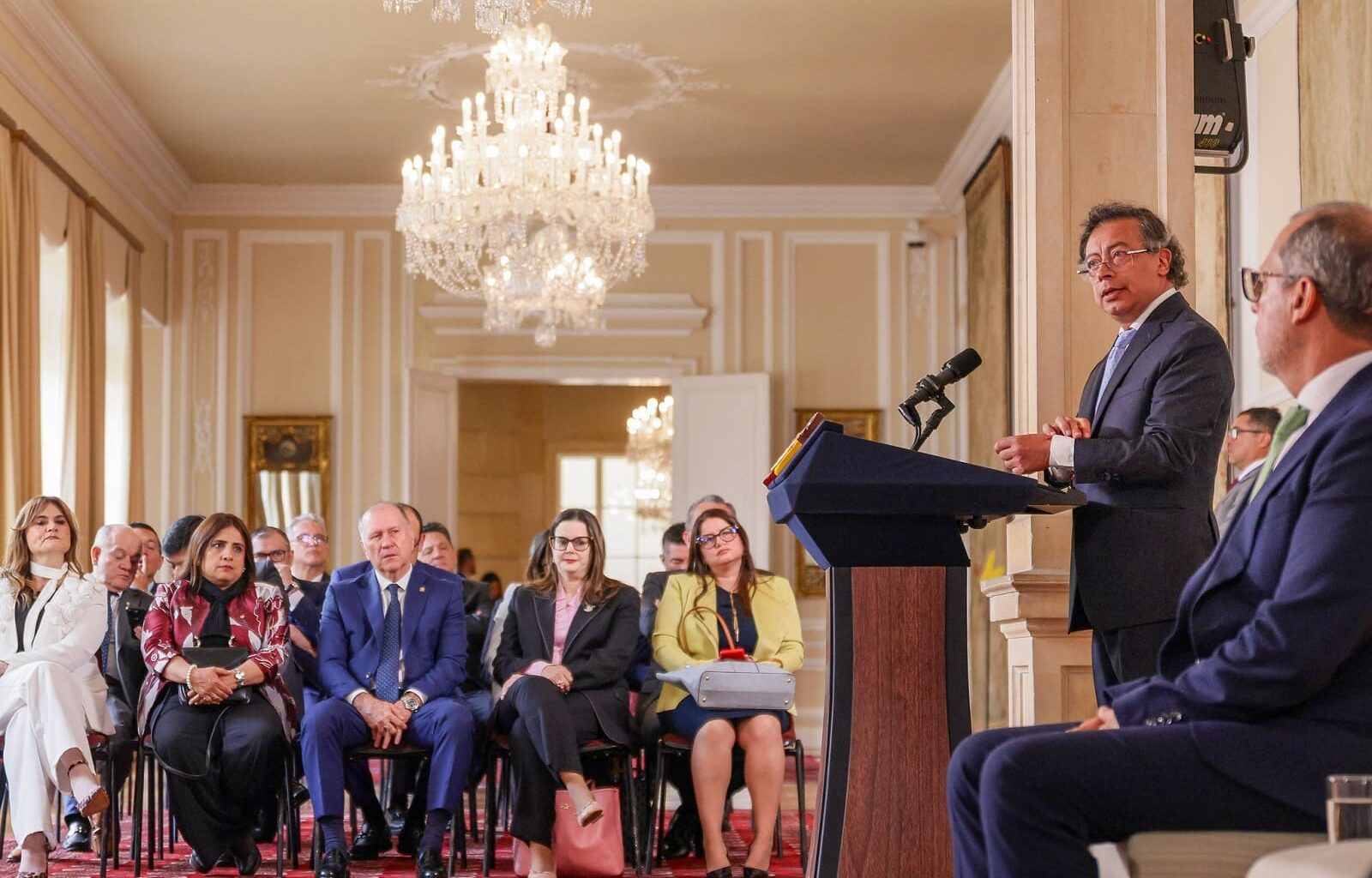 President Gustavo Petro in an official act.