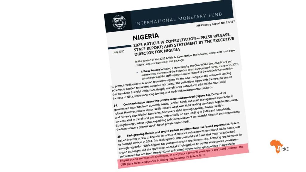 IMF Flags Nigeria’s Crypto Surge as a Threat to FX Stability, Capital Controls – Urges for ‘Enforceable Legal Framework Urgently’ – BitKE