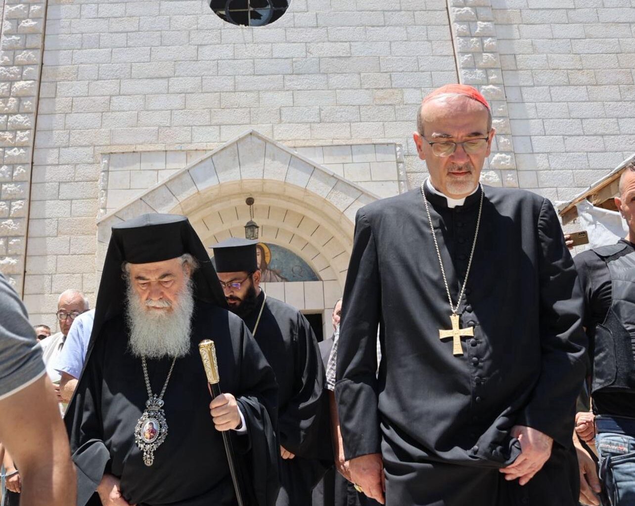 Patriarch Theophilos III and Cardinal Pierbattista Pizzaballa in Gaza: The Church’s Humanitarian Presence Amid Catastrophe Is a Sacred Duty - Jerusalem Patriarchate