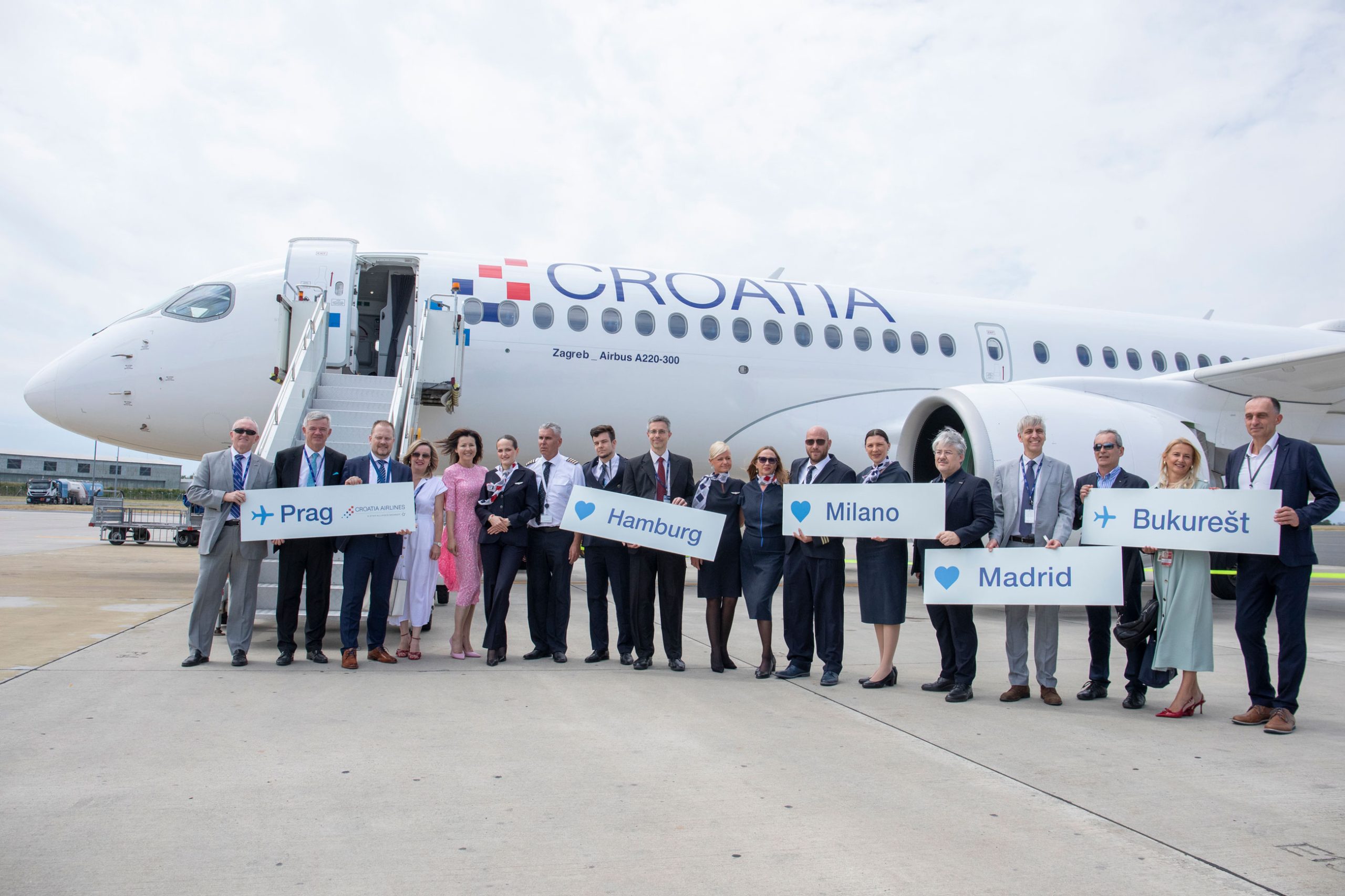  Croatia Airlines plane with new routes in Zagreb