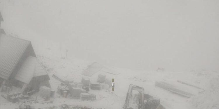 Weather wonders, it's snowing in Slovenia