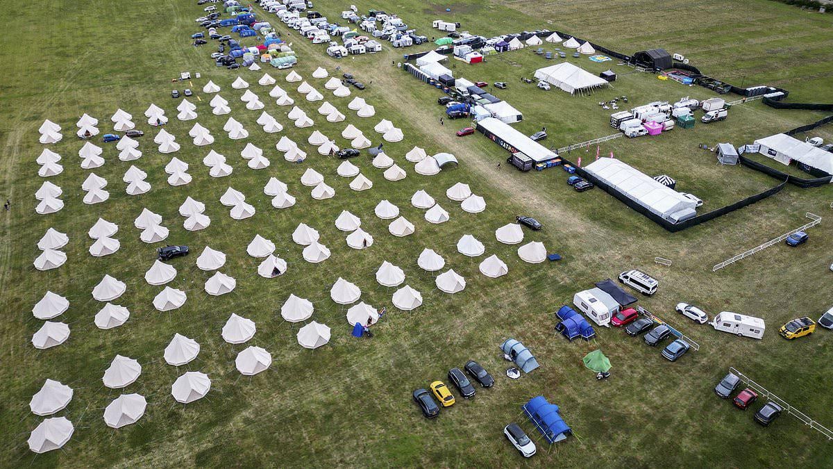 A thousand revellers descend on sleepy Lincolnshire village for Britain's biggest swingers' festival - featuring 'play' and 'kink' areas, hot tubs and foam parties