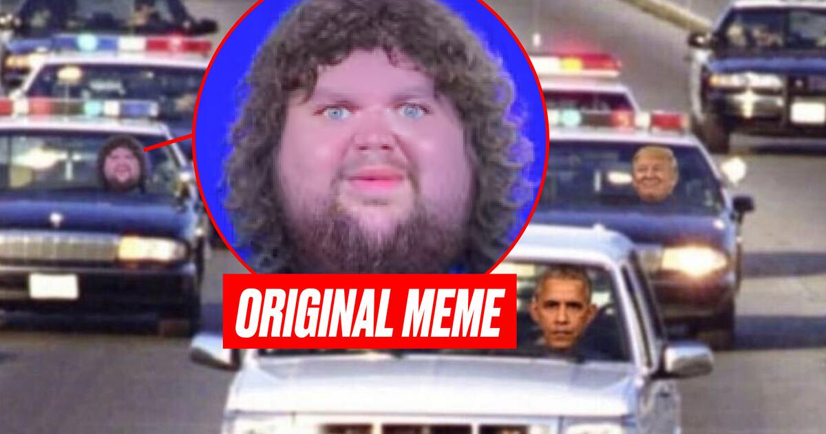Trump Posts Bizarre Meme of Obama in O.J. Simpson Car Chase Pursued by Fat Vance