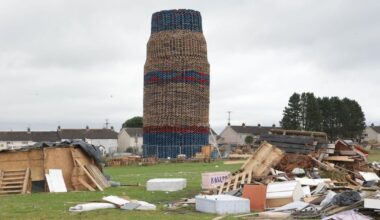 Tesco orders loyalist bonfire investigation at Scottish pallet depot