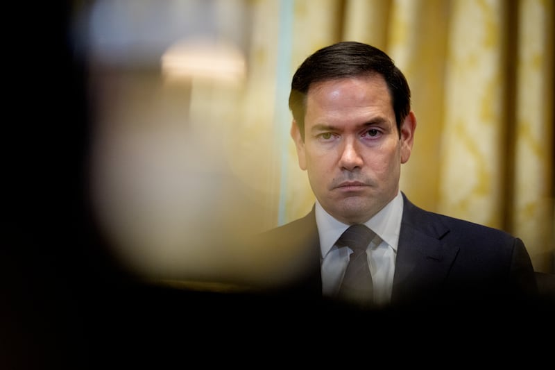 WASHINGTON, DC - JULY 08: U.S. Secretary of State Marco Rubio attends a Cabinet Meeting with U.S. President Donald Trump at at the White House on July 08, 2025 in Washington, DC. Trump discussed the recent flash flooding tragedy in Central Texas where at least 109 people have died, and other topics during the portion of the meeting that was open to members of the media. (Photo by Andrew Harnik/Getty Images)