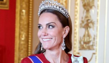 Kate Middleton's Red Gown Is a Nod to Her and Meghan Markle's Wedding Dresses