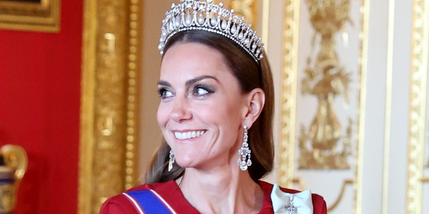 Kate Middleton's Red Gown Is a Nod to Her and Meghan Markle's Wedding Dresses