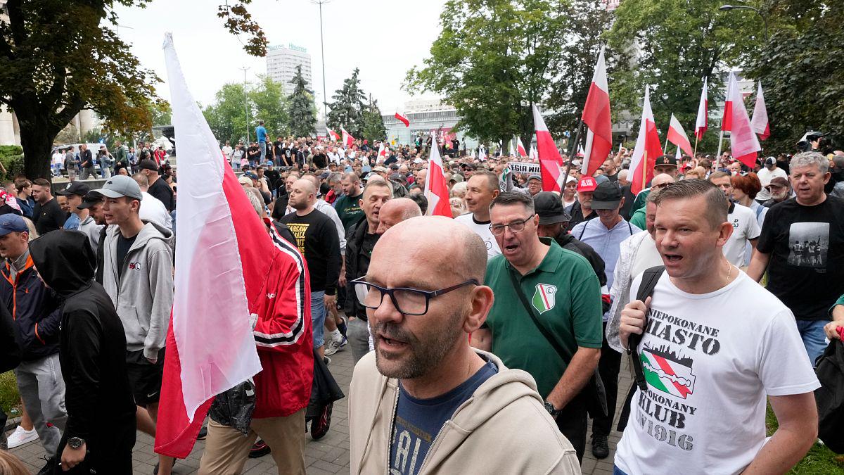 Anti-immigration demonstrations in more than 80 cities across Poland