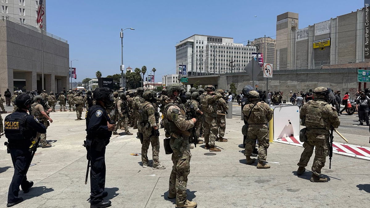 PHOTO: California National Guard at the L.A. Protests, Photo Date: 06/08/2025