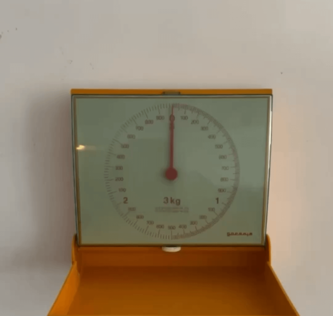 Wall-mounted kitchen scale