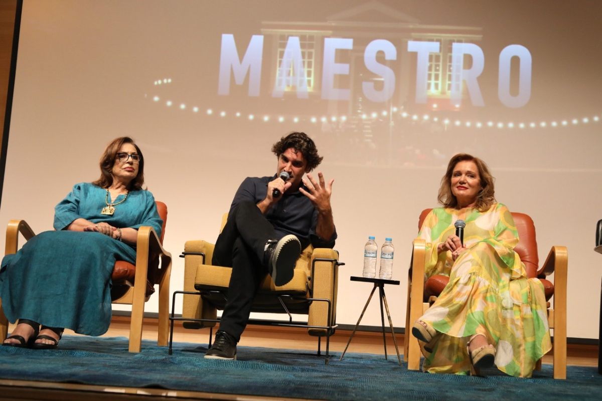 Morgan Freeman on Paxos Island with “Maestro in Blue” Creators