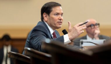 Secretary of State Marco Rubio speaks during a hearing of the House Committee on Foreign Affairs on Capitol Hill, Wednesday, May 21, 2025, in Washington. (AP Photo/Mark Schiefelbein)