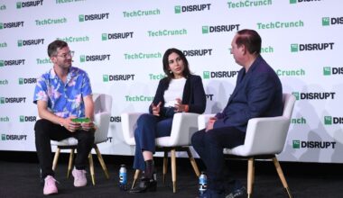 May Habib onstage at TechCrunch Disrupt 2023. AI Writer