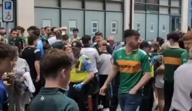 Danny Healy Rae TD shoved by Garda before Kerry game