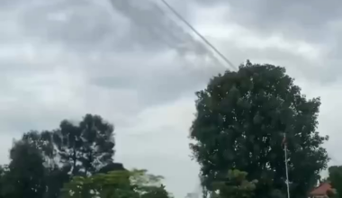 rockets being launched at the Thailand - Cambodia border