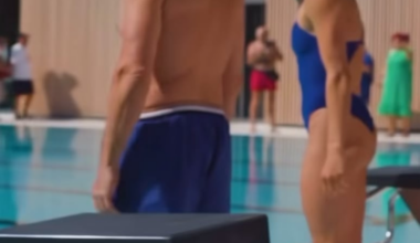 Golob skače v vodo