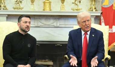Le président ukrainien Volodymyr Zelensky et son homologue américain Donald Trump à la Maison Blanche, le 28 février 2025