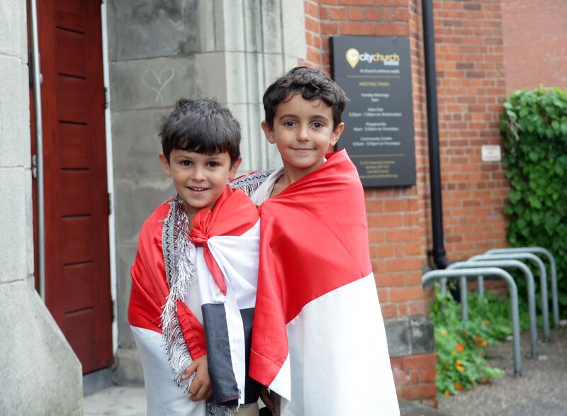 The First Annual General Meeting for the establishment of the United Yemeni Community  at City Church in Belfast on Monday.
PICTURE COLM LENAGHAN