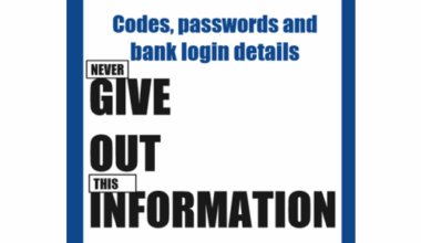 Never give out this information