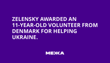 Zelensky awarded an 11-year-old volunteer from Denmark for helping Ukraine
